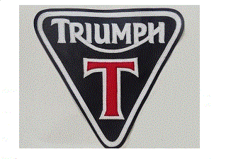 Hinckley Triumph leather red T patent plate 10" patch